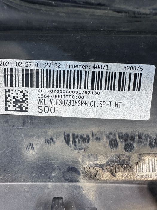 Bara fata Bmw F30 F31 M-pachet