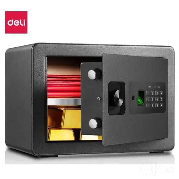 Сейф Deli 33559 потайной сейф с отпечаткой черный 25х35х25 10кг