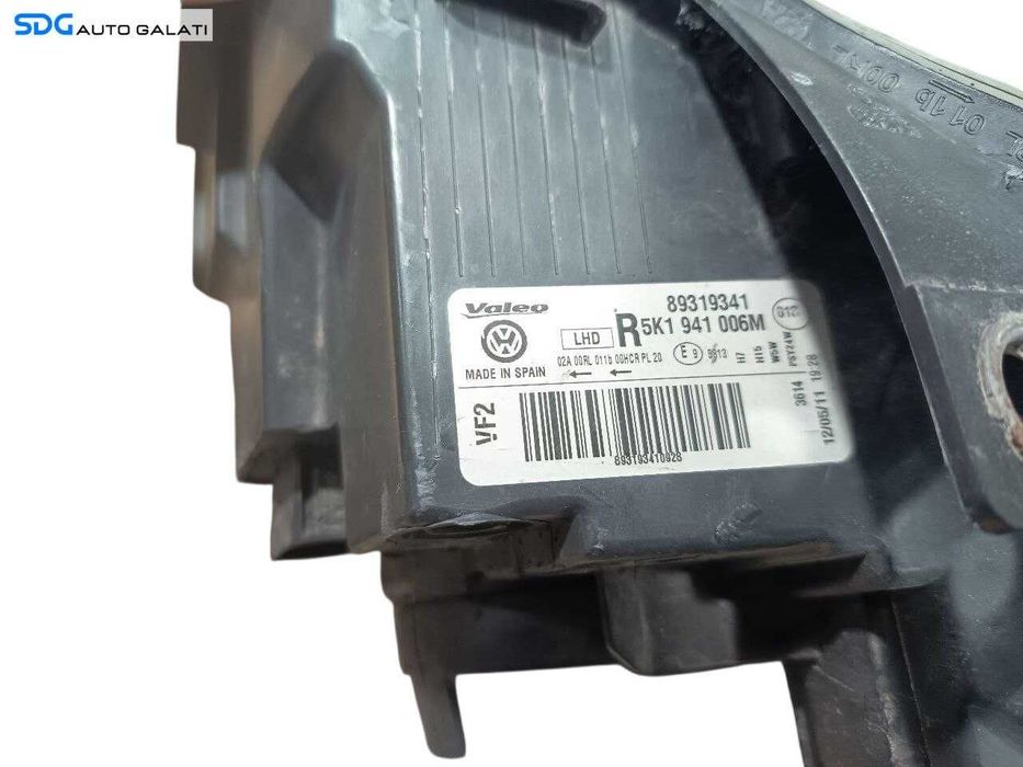 Far Dreapta FARA Xenon EUROPA Volkswagen Golf 6 2008 - 2013 Cod 5K1941006M (Ureche Reparata) [LS0273]