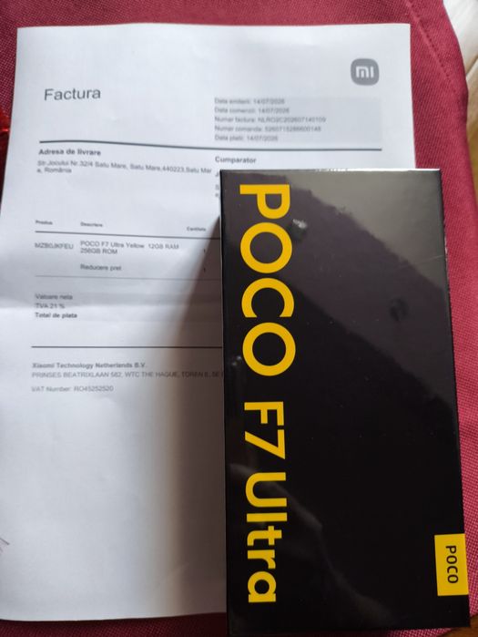 Poco f7 ultra,yellow,garantie,sigilat