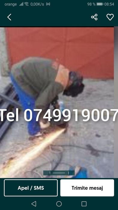 Lucrări de Sudura  și în Particular dacă e cazu Disponibil imediat