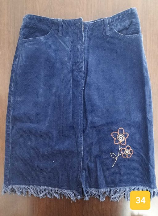 Fuste denim / raiate