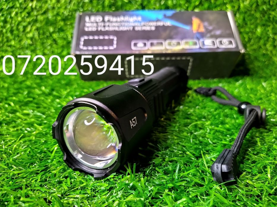Lanterna profesionala Laser LED, A57 Model Nou, Distanta 1300m, Afisaj