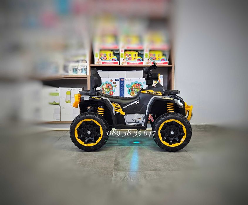 ТОП ЦЕНА!НОВО!Акумулаторно ATV Speed YELLOW с 4x4,12V,дистанционно