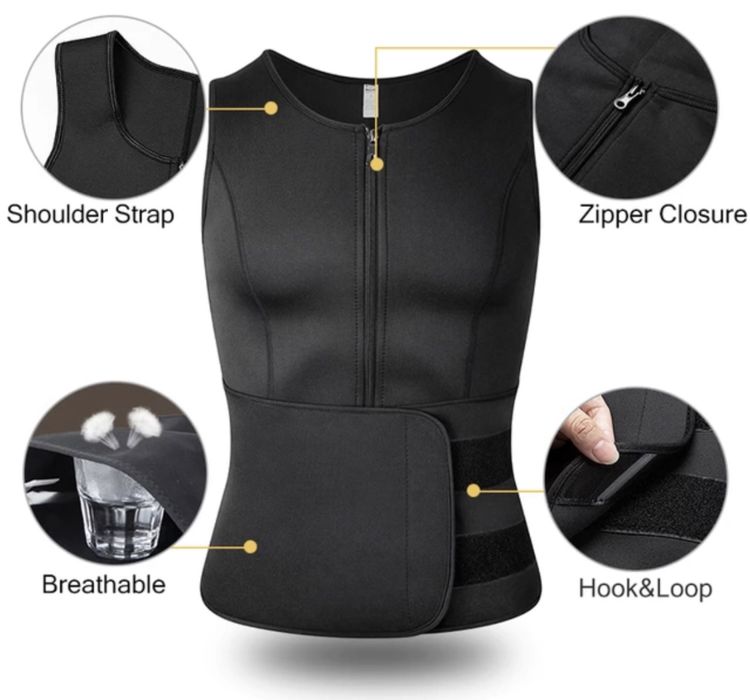 Мъжка неопренова жилетка за изгаряне на мазнини