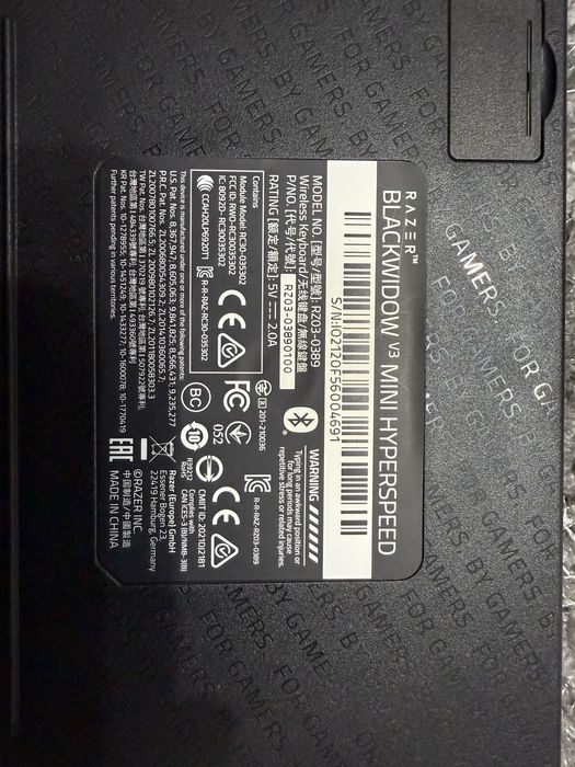 Razer blackwidow v3 mini hyperspeed yellow swich в гаранция
