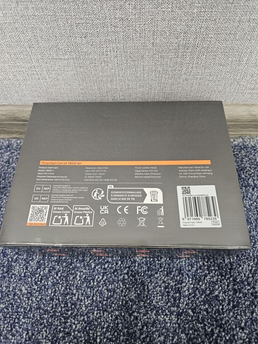 Новинка! 70mai T800E 4k видеорегистратор с 3 камерами+карта пямяти 64g
