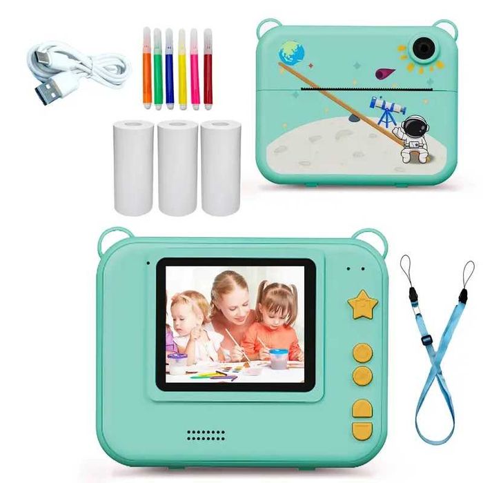Детски фотоапарат с дисплей за моментни снимки Принтер камера 7 вида