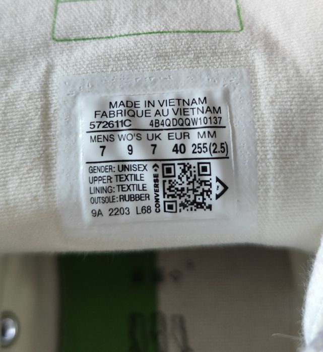 Кеды Converse Голубые Оригинальные 40 размер