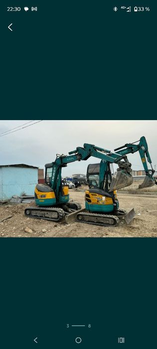 Экскаватор мини Тараз водопровод канализация