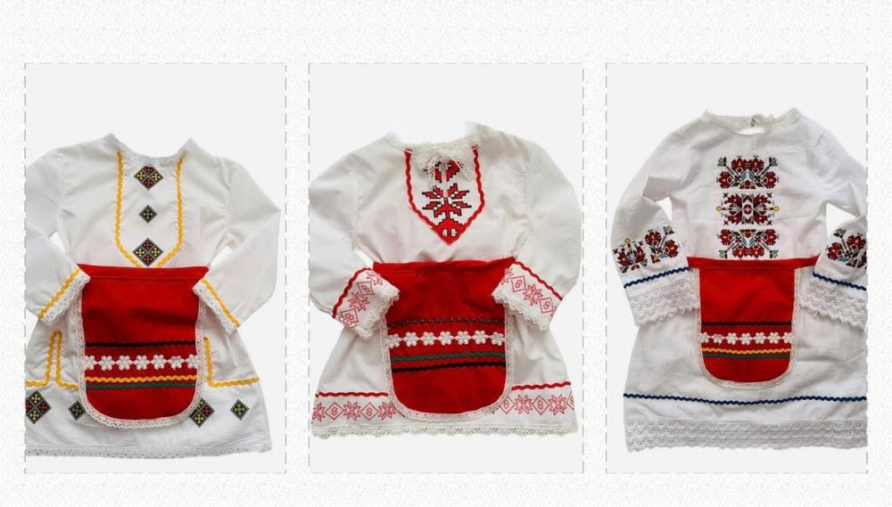 Бебешка рокля с шевица / народна носия за момиче