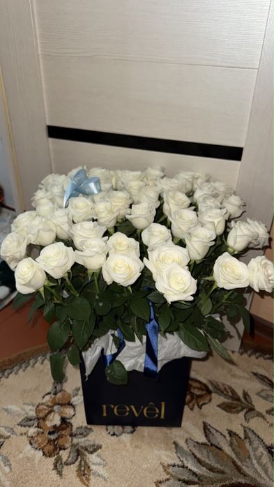 Свежие белые розы!?&/