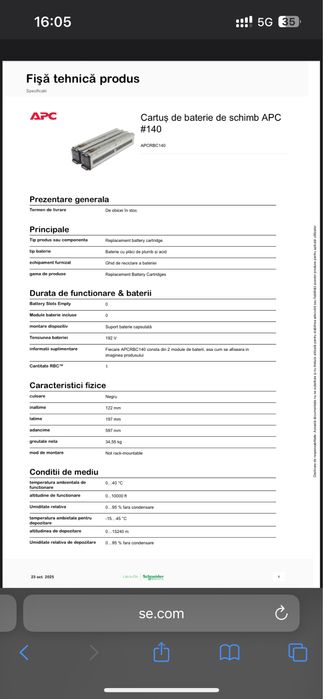 Baterii UPS APCRBC140