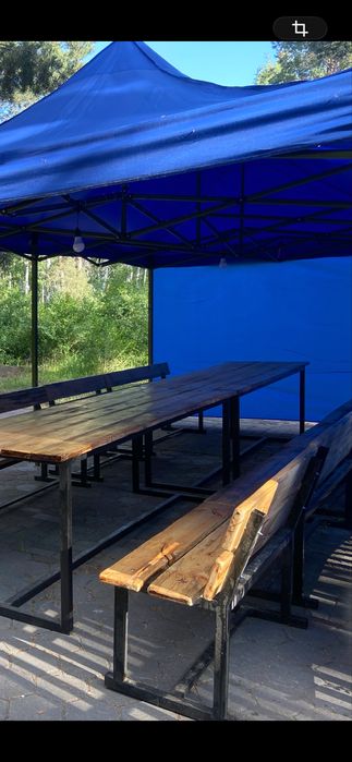 Столы скамейками