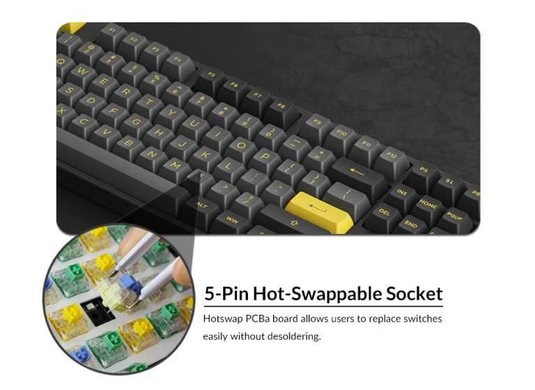 Akko Black & Gold 5087B Plus | TKL (80%) | Hot-Swap | RGB
