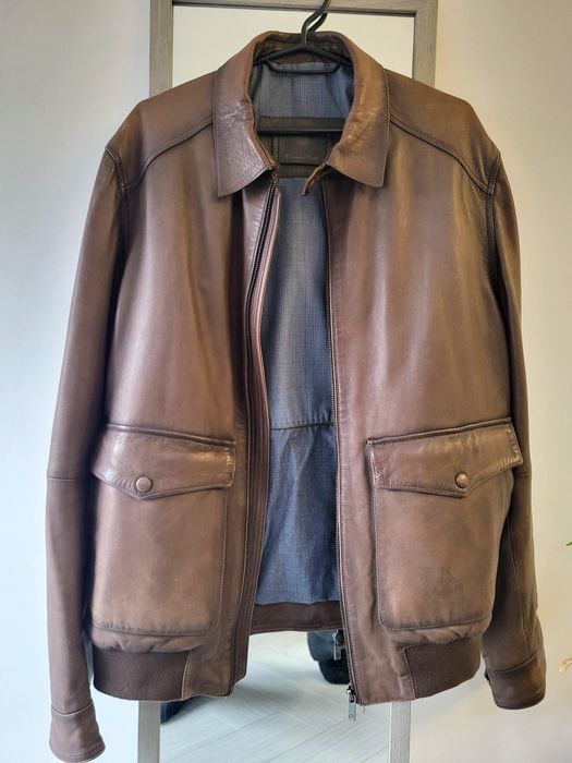 Massimo Dutti XL кожено яке мъжко