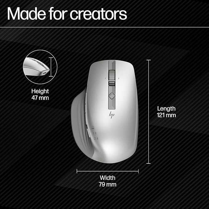 Нова безжична мишка HP 930 Creator Wireless Mouse / Bluetooth / 4000 DPI / Multi-Device