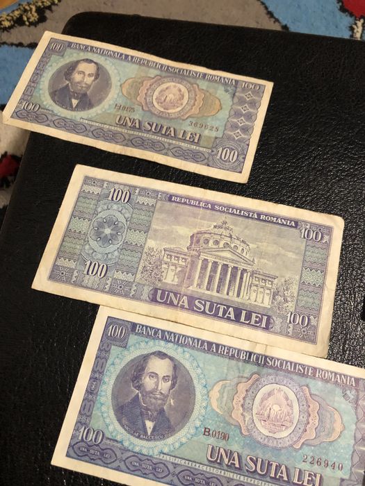 Bacnote vechii 100 lei Balcescu