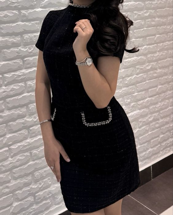 Вечернее платье со стразами