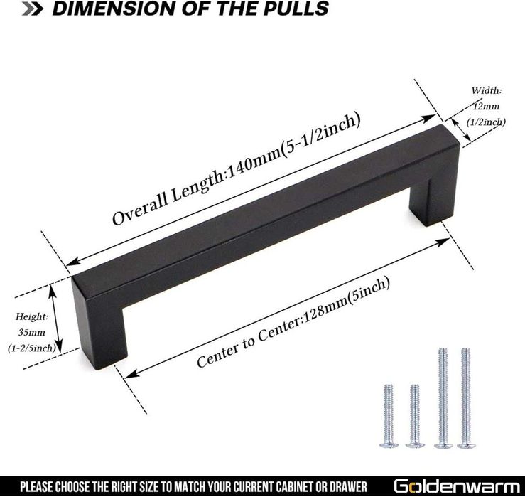 Goldenwarm/Amerdeco  Дръжка от неръждаема стомана за кухненски шкафове