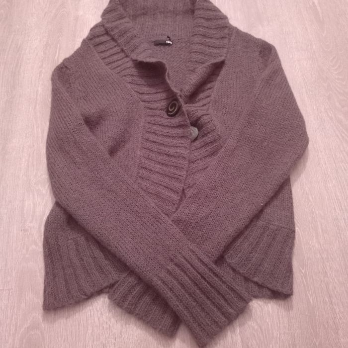 Cardigan M-L H&m lână merinos și cașmir mocha latte