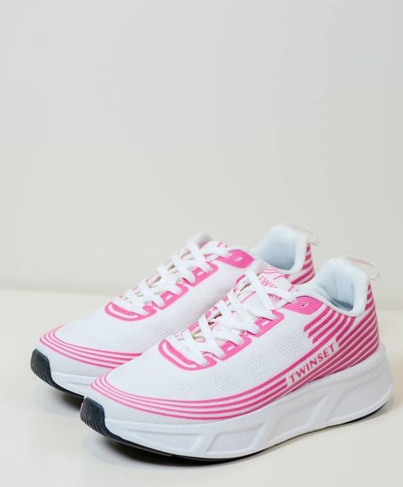 Кецове/маратонки Twinset размер 38,40,бяло с розово, нови с кутия!