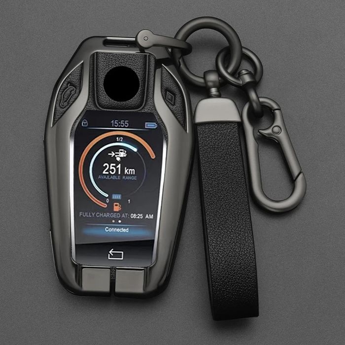 Черен кожен калъф за ключ BMW/БМВ F10 F20 F30 F80 X3 F25 F26 X4Серии 1