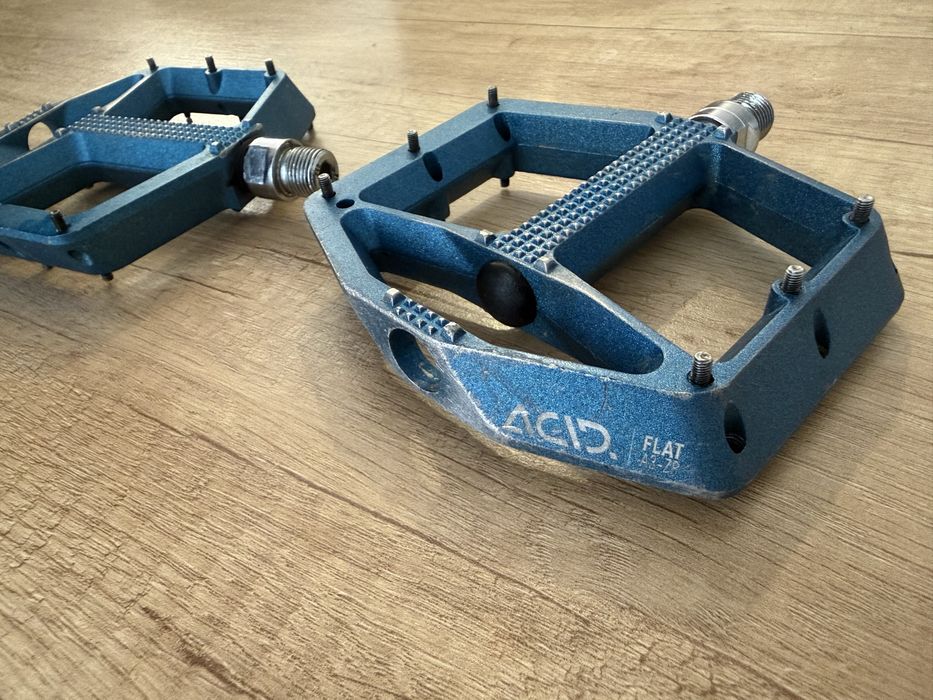 Pedale platformă CUBE ACID FLAT A2-ZP albastre