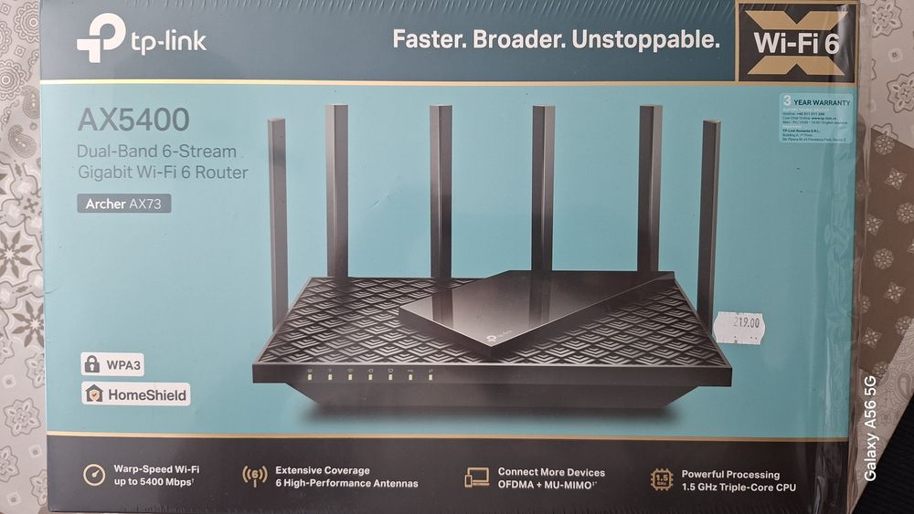 TP-Link AX73 AX 5400 Wi-Fi 6 рутер в гаранция
