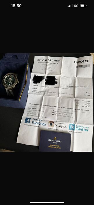 Ceas Breitling superocean Green