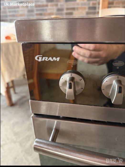 Иноксова готварска печка със керамични котлони Gram