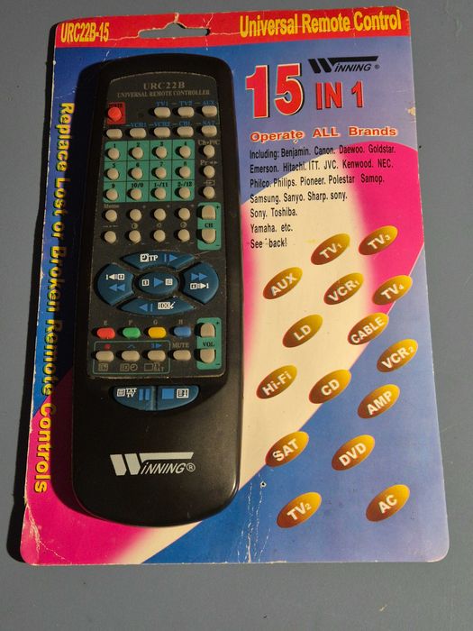 Telecomandă universală Winning 15 în 1, model URC22B-15, noua