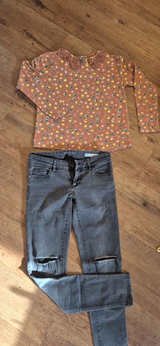 Set blugi și bluză fetiță