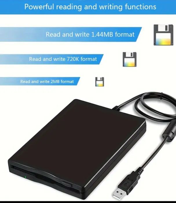 Флопидисково устройство, външно, USB, черно