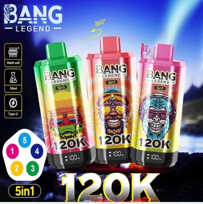 Vape Bang Legend 120 000 Puffs, 5 in 1, oferta 3 vape-uri