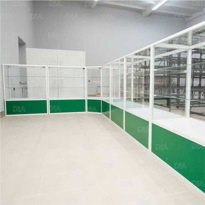 Прилавок витрина, стеклянная, metal oynaly vitrina va prilavkalar