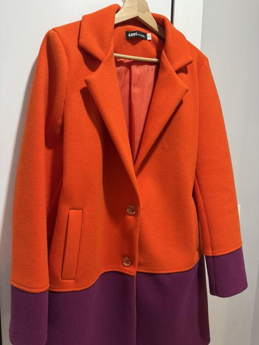 Палто в оранжево-лилаво, размер 40 (М)