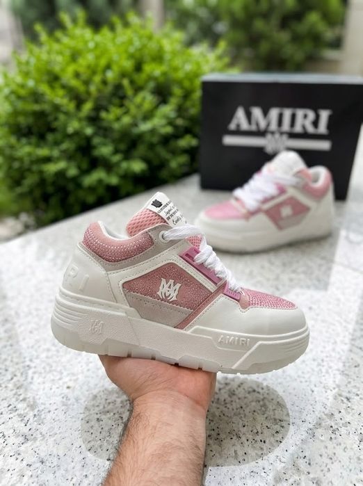 Adidasi AMIRI MA 1 Roz Pietricele Glitter