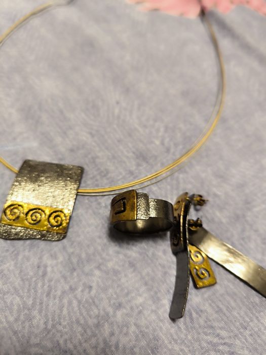 Серебро наборы вставки аметист