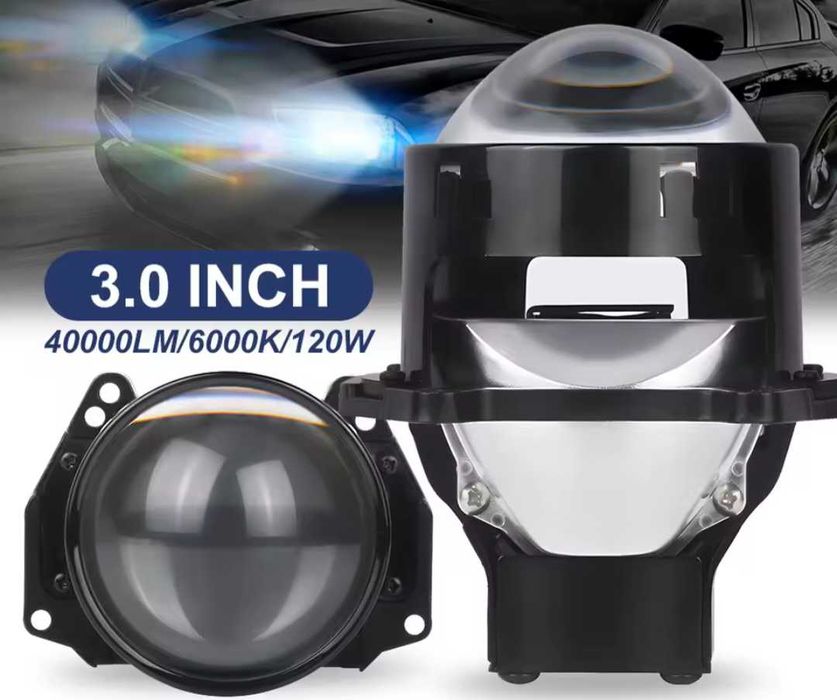Силни и ярки 3-инчови би-лед лупи тип прожектори за вграждане във фар