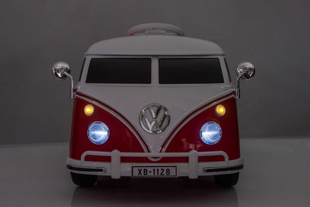 Masinuta electrica VW Samba Bus 2x 35W, roti moi, scaun tapitat RED
