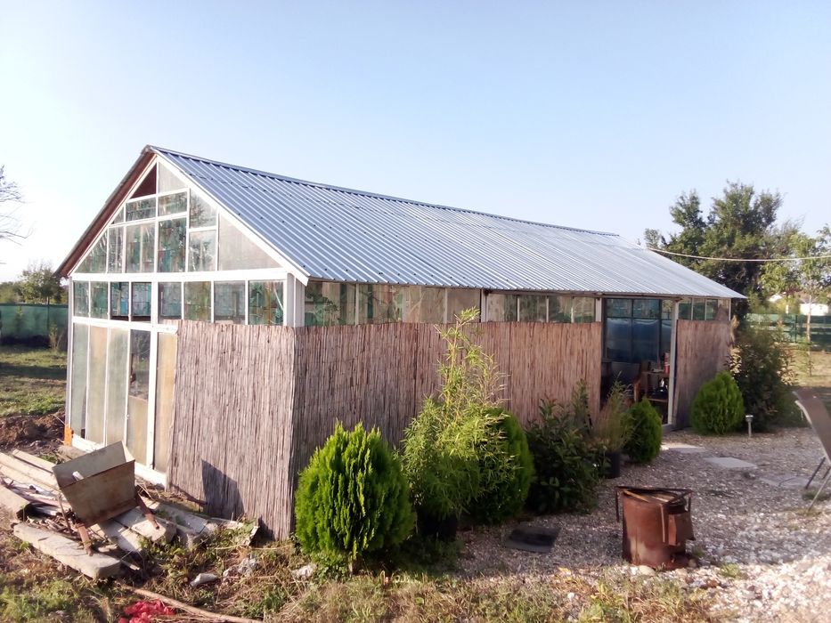 Vând seră cu structura metalică