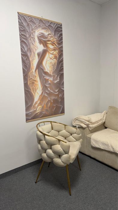 Raft metalic/ bibliotecă + masă (consola) , pt hol/ living, scaun catifea