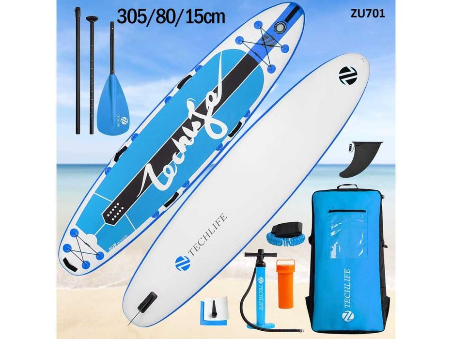 Placa de surf gonflabila SUP placa albastra Techlife 10'