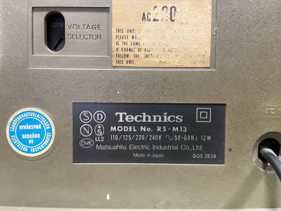 Technics m13 stereo cassette deck Sony TC-FX 77