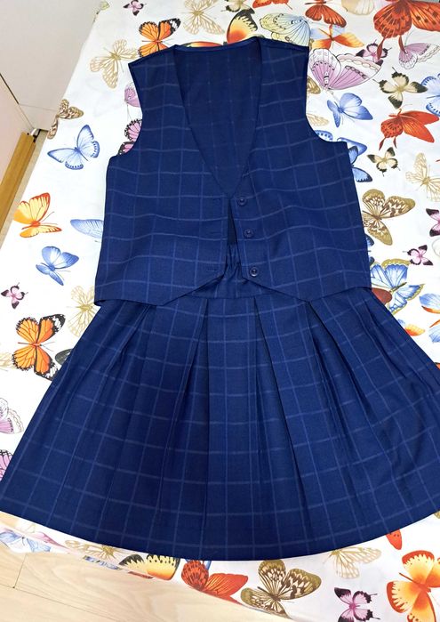 Юбка с жилеткой - школьная форма