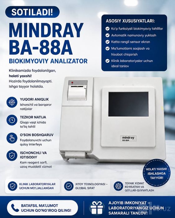 MINDRAY BA-88A sotiladi.