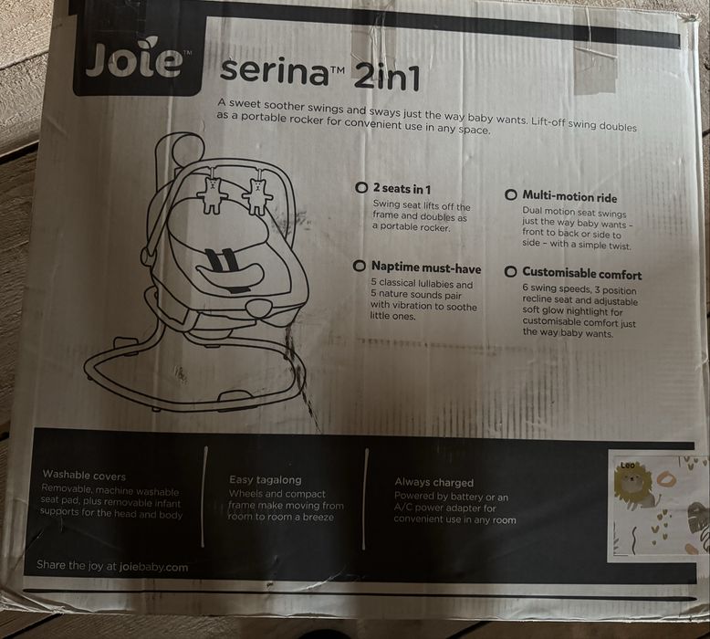 Leagan  si Balansoar pentru copii JOIE SERINA 2 IN 1, ROTATIV