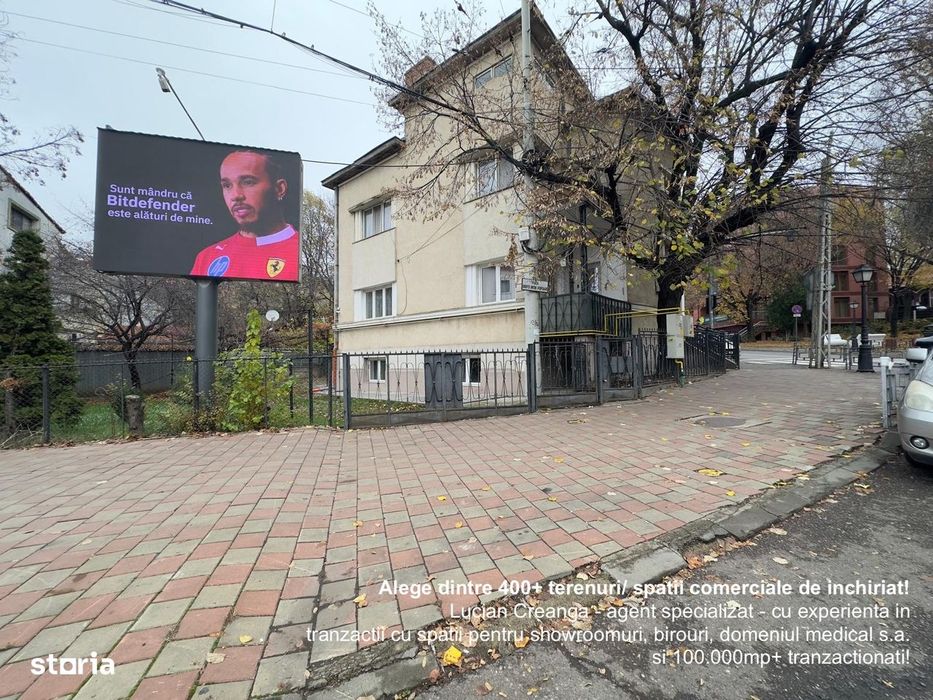 Spatiu comercial de la 75mp la 151mp si parcare intersectie zona garii