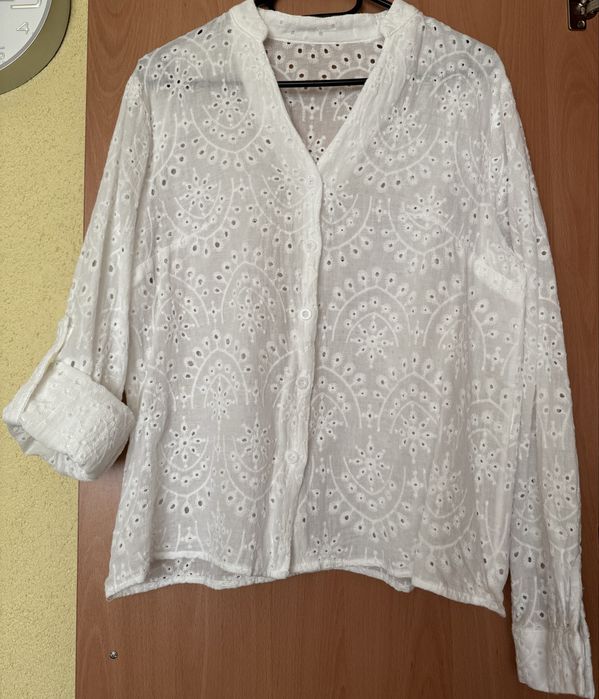 Бяла блуза 100 % памук